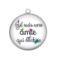 Pendentif Cabochon Argent - amie qui déchire