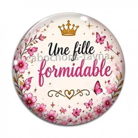 Cabochon Verre -  une fille formidable