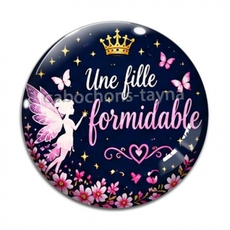 Cabochon Verre -  une fille formidable