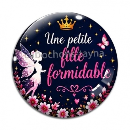 Cabochon Verre - une petite fille formidable