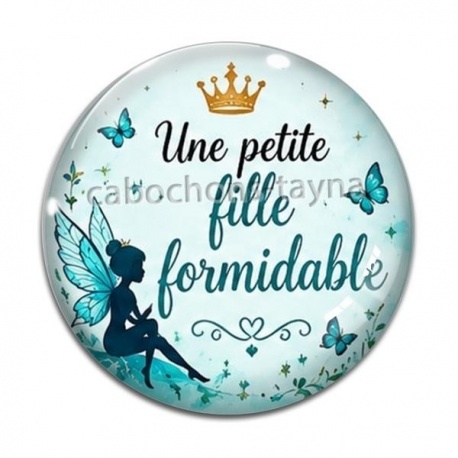 Cabochon Verre - une petite fille formidable