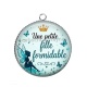 Pendentif Cabochon Argent - une petite fille formidable