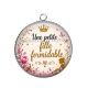 Pendentif Cabochon Argent - une petite fille formidable