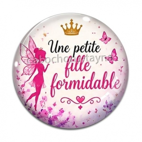 Cabochon Verre - une petite fille formidable