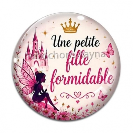 Cabochon Verre - une petite fille formidable