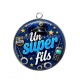 Pendentif Cabochon Argent - un super fils