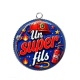 Pendentif Cabochon Argent - un super fils