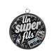 Pendentif Cabochon Argent - un super fils