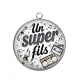 Pendentif Cabochon Argent - un super fils