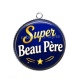 Pendentif Cabochon Argent - super beau père