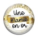 Cabochon Verre - une mamie en or