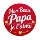 cabochon mon beau papa je l'aime- verre ou résine- pendentif