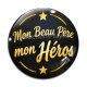 Cabochon Verre - mon beau père mon héros