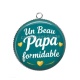 Pendentif Cabochon Argent - un beau papa formidable