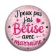 Cabochon Résine - J'peux pas j'ai bêtise avec marraine
