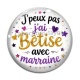 Cabochon Verre - J'peux pas j'ai bêtise avec marraine