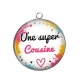 Pendentif Cabochon Argent - une super cousine