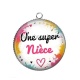 Pendentif Cabochon Argent - une super nièce