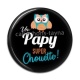 Cabochon Résine - un papy super chouette