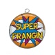 Pendentif Cabochon Argent - super frangin