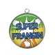Pendentif Cabochon Argent - super frangin