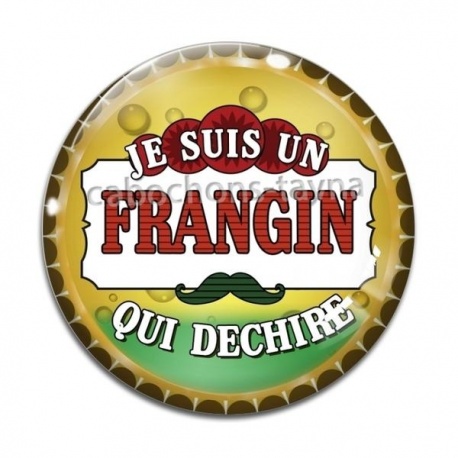 Cabochon Verre - je suis un frangin qui déchire
