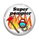 Cabochon Verre - super pompier