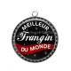 Pendentif Cabochon Argent - meilleur frangin du monde