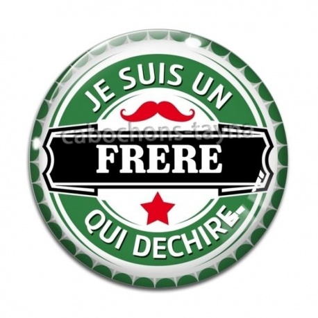 Cabochon Verre - je suis un frère qui déchire