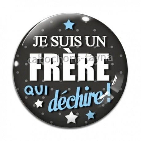 Cabochon Verre - je suis un frère qui déchire
