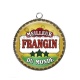 Pendentif Cabochon Argent - meilleur frangin du monde