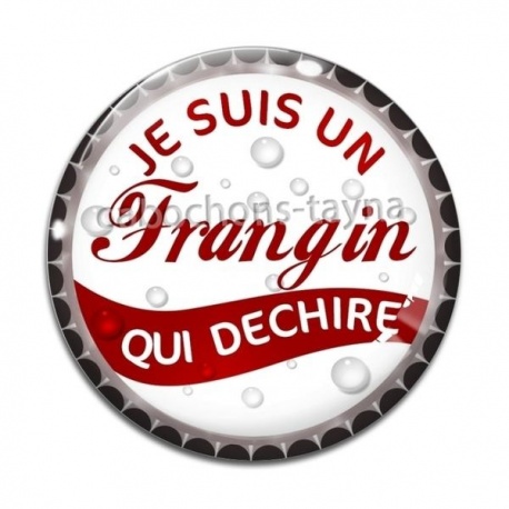 Cabochon Verre - je suis un frangin qui déchire