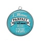 Pendentif Cabochon Argent - l'homme parfait c'est mon petit frère