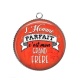 Pendentif Cabochon Argent - l'homme parfait c'estnmon drand frère