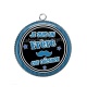 Pendentif Cabochon Argent - je suis un frère qui déchire