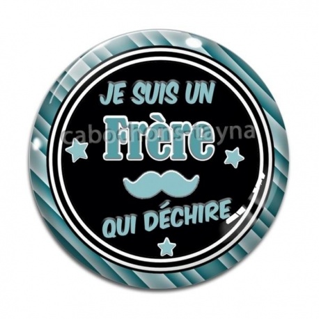 Cabochon Verre - je suis un frère qui déchire