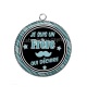 Pendentif Cabochon Argent - je suis un frère qui déchire
