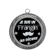 Pendentif Cabochon Argent - je suis un frère qui déchire