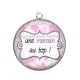Pendentif Cabochon Argent - maman au top