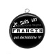 Pendentif Cabochon Argent - je suis un frangin qui déchire