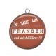 Pendentif Cabochon Argent - je suis un frangin qui déchire