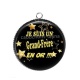 Pendentif Cabochon Argent - je suis un grand frère en or