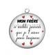 Pendentif Cabochon Argent -  A mon frère n'oublie jamais que je t'aime pour toujours