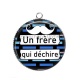 Pendentif Cabochon Argent - un frère qui déchire
