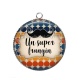Pendentif Cabochon Argent - un super frangin