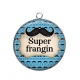 Pendentif Cabochon Argent - super frangin
