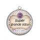 Pendentif Cabochon Argent - super grand s?ur