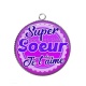 Pendentif Cabochon Argent - super soeur je t'aime