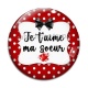 Cabochon Verre - je t'aime ma soeur