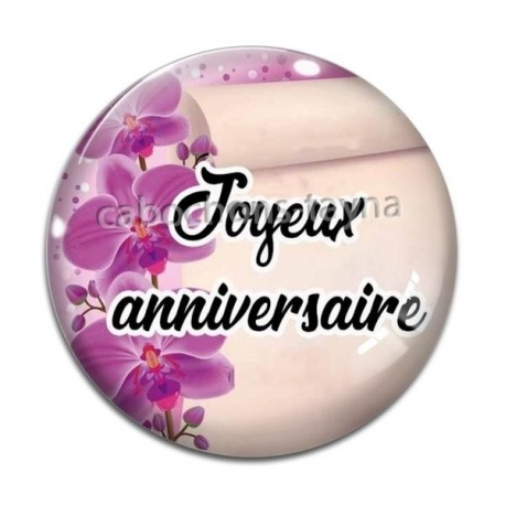 Cabochon Verre - joyeux anniversaire